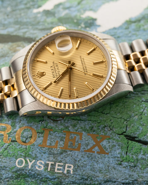 Datejust 16233 Steel & Yellow Gold Tapestry Dial Jubilee 36mm