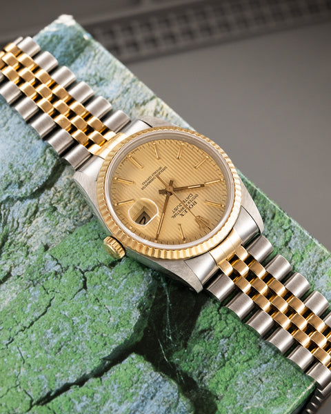 Datejust 16233 Steel & Yellow Gold Tapestry Dial Jubilee 36mm