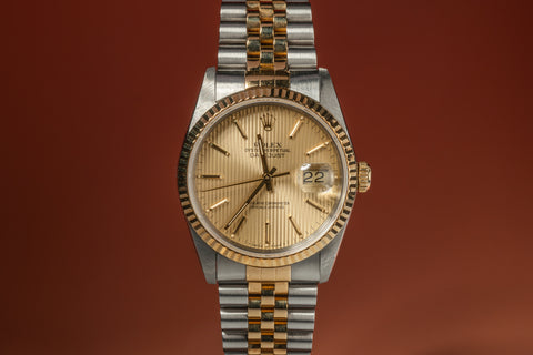 Datejust 16233 Steel & Yellow Gold Tapestry Dial Jubilee 36mm