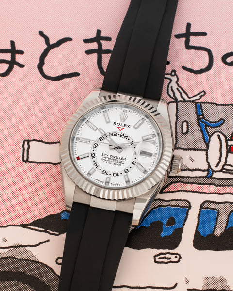 Sky-Dweller 326239 White Gold Oysterflex White Dial 42mm
