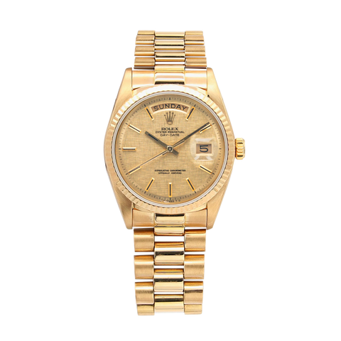 Day-Date President 1803 Yellow Gold Pie-Pan Linen Dial 36mm