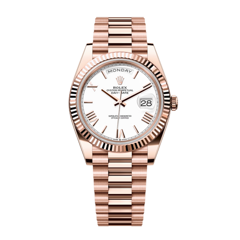 Day-Date 228235 Rose Gold White Dial President 40mm