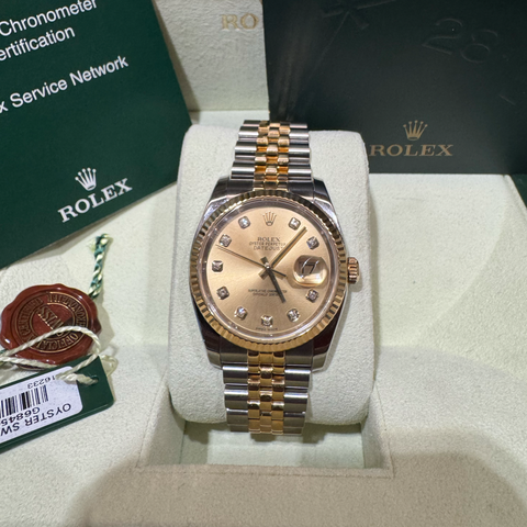 Datejust 116233 Steel & Yellow Gold Diamond Dial Jubilee 36mm