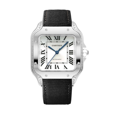 Santos 100 2744 White Gold "Factory Diamonds" 38mm